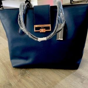 Tahari Navy shoulder bag brand new